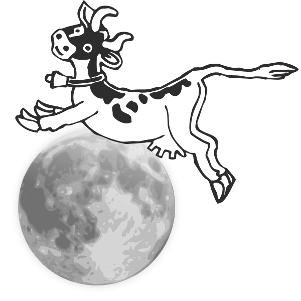SVG Cow jumps over the Moon