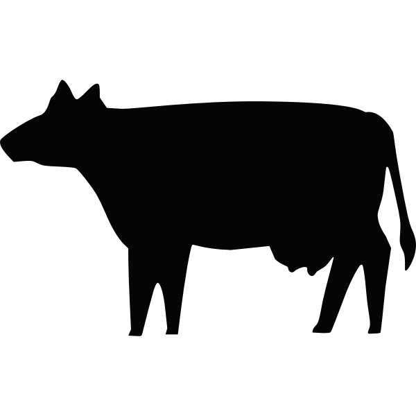 SVG Cow Silhouette Vector