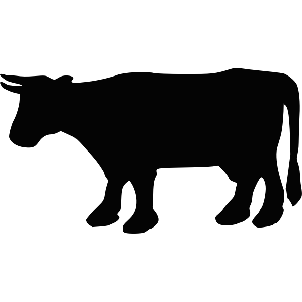 SVG Cow vector silhouette