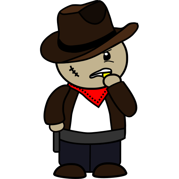 SVG Cowboy cartoon vector image