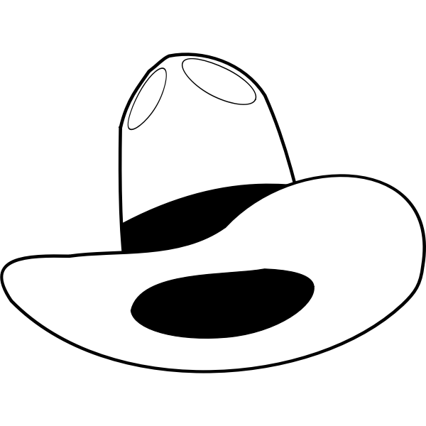 SVG Cowboy hat lineart vector image
