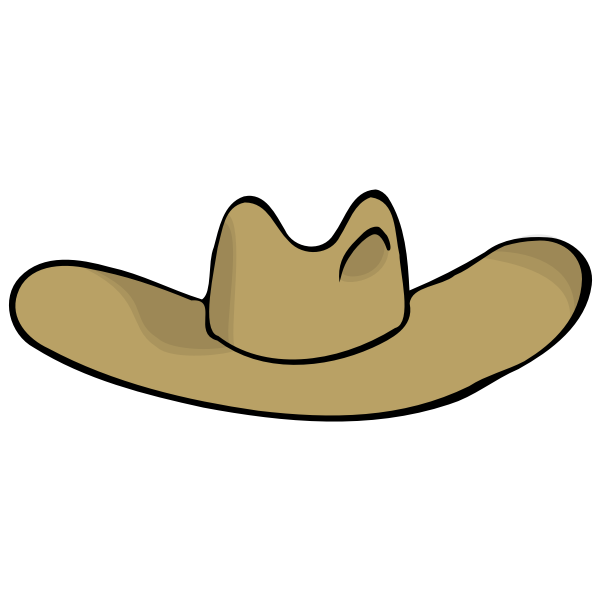 SVG Cowboy hat vector image