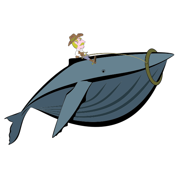 SVG Cowboy riding whale