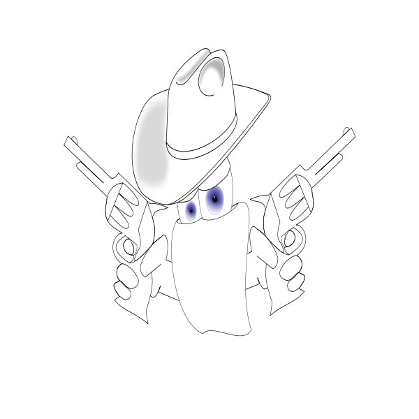 SVG Cowboy robber vector drawing