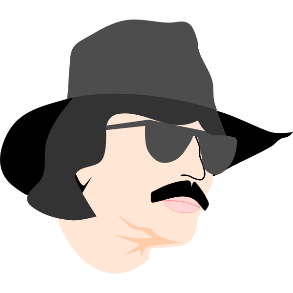 SVG Cowboy with sun glasses vector image