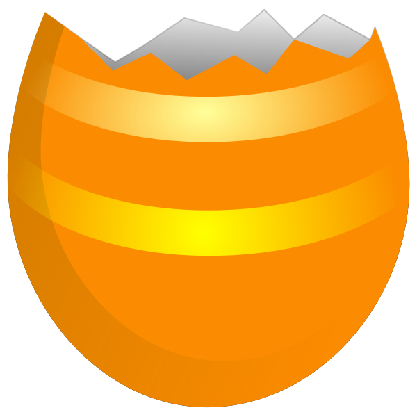 SVG Cracked Easter egg vector clip art