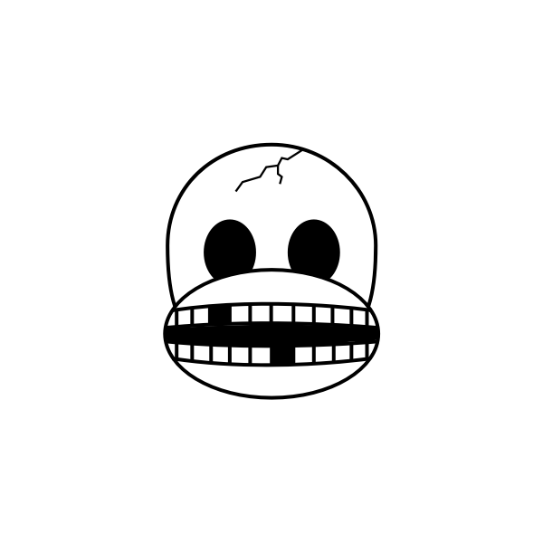 SVG Cracked skull