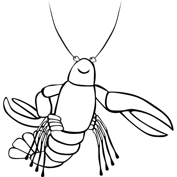 SVG Crawfish vector drawing