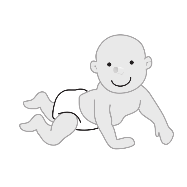SVG Crawling baby leaning on hands vector image