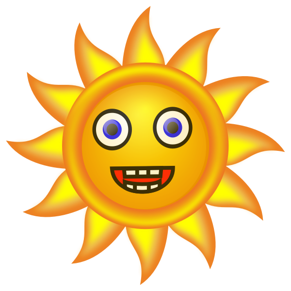 SVG Crazy happy sun