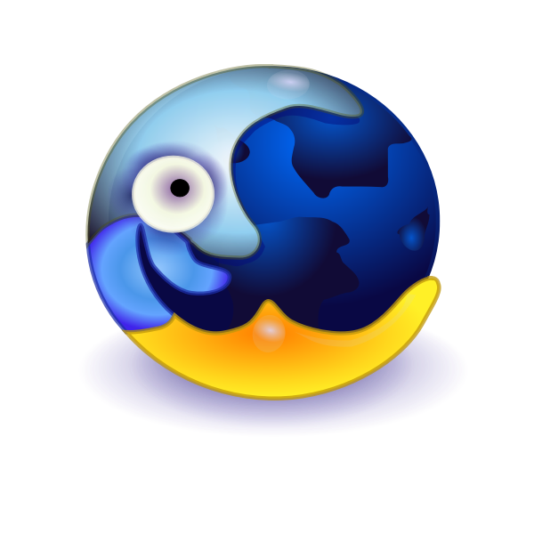SVG Crazy Moon vector illustration