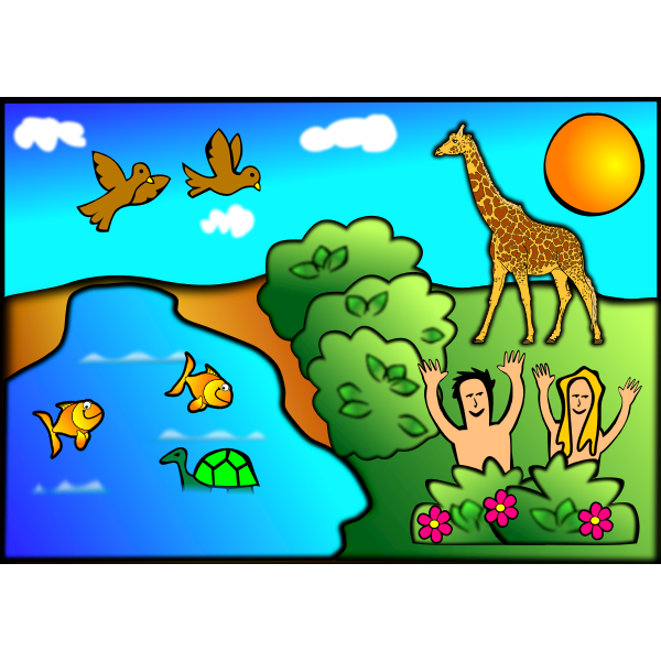SVG Creation scene vector image 1