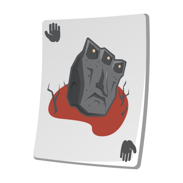 SVG Creature on a playing card vector illustration