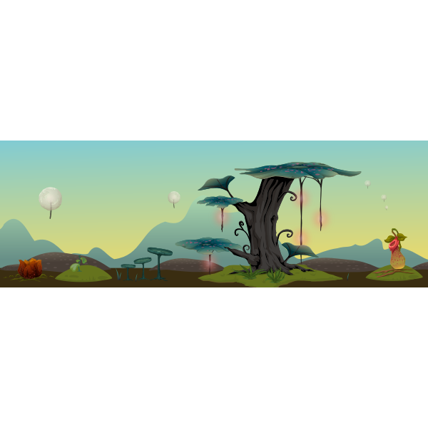 SVG Creepy glow-swamp