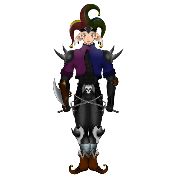 SVG Creepy jester image
