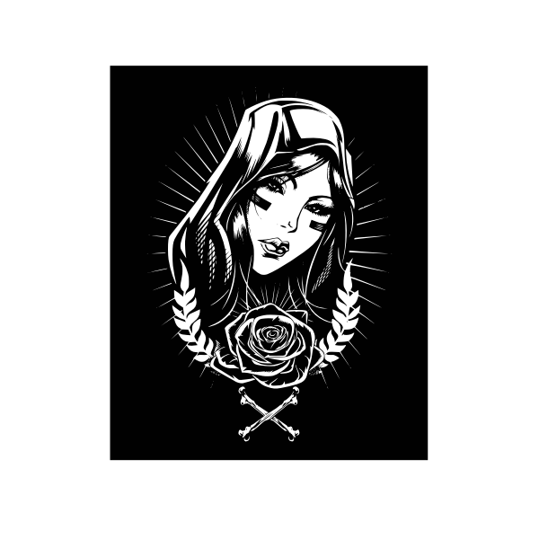 SVG Creepy woman