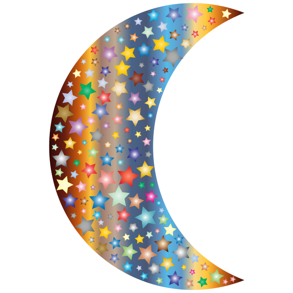 SVG Crescent Moon glossy texture