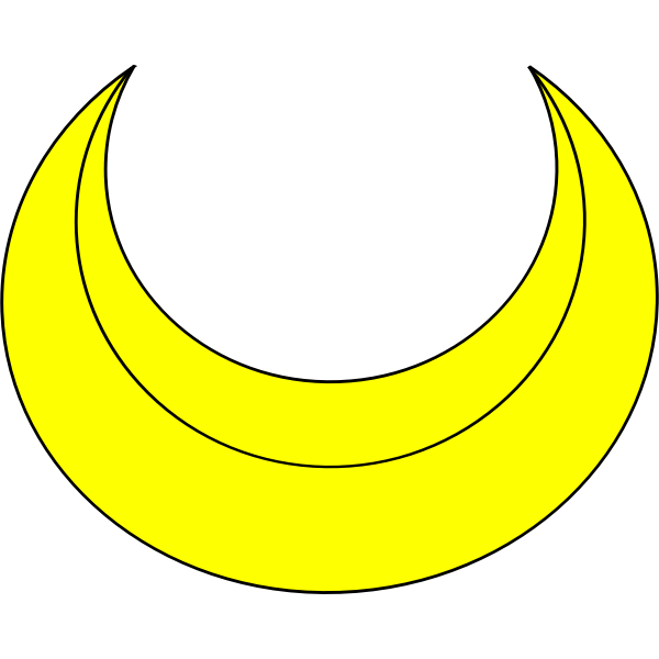 SVG Crescent shape vector