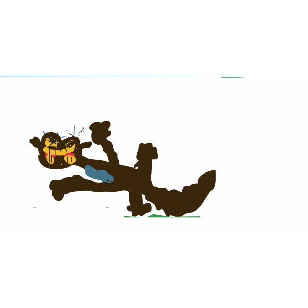 SVG Crested gecko kid039s drawing vector image