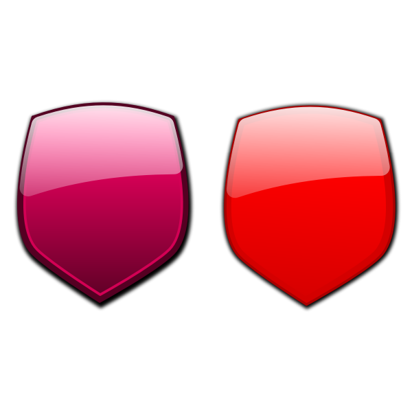 SVG Crimson and red shields vector illustration