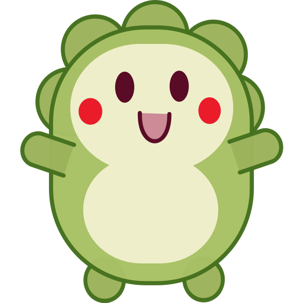 SVG Critter with hairdo vector image