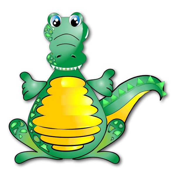SVG Crocodile asking for a hug