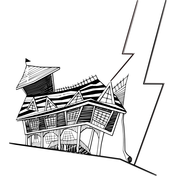 SVG Crooked house vector image