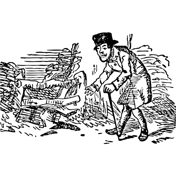 SVG Crooked man vector drawing