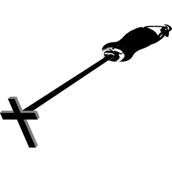 SVG Cross branding iron vector drawing