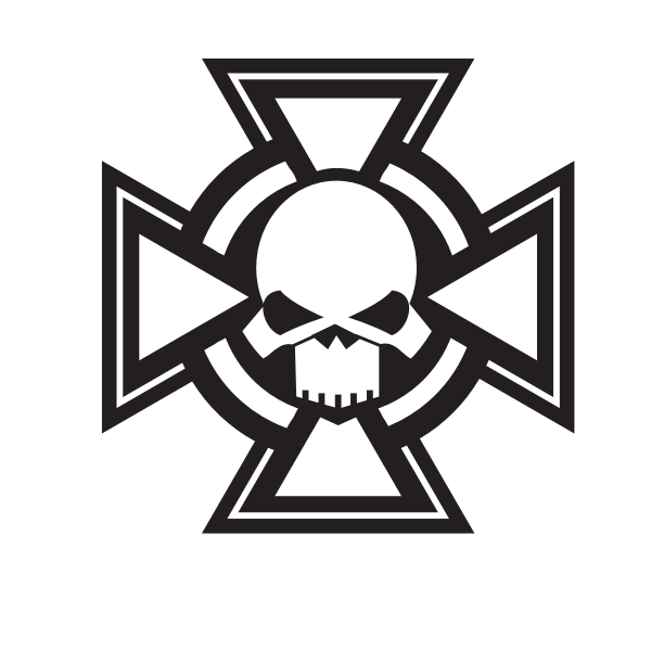 SVG Cross with a skull