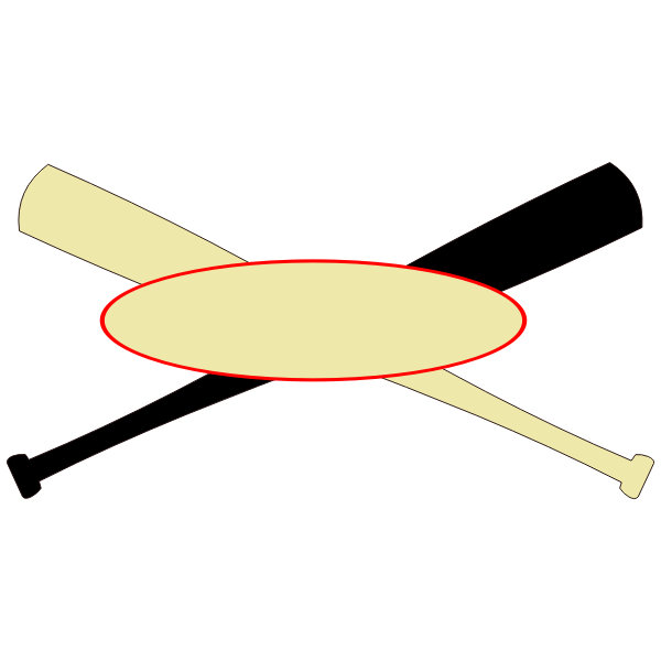 SVG Crossed Baseball Bats
