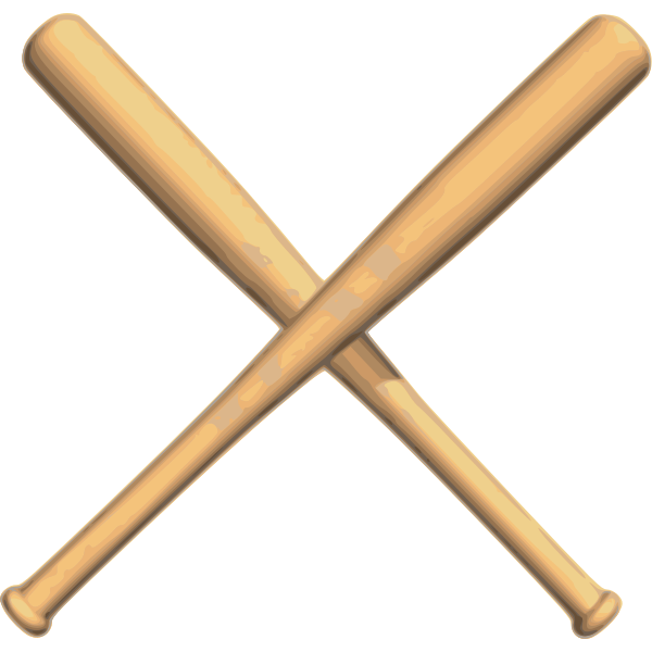 SVG Crossed bats baseball