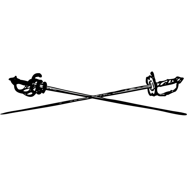 SVG Crossed swords vector image