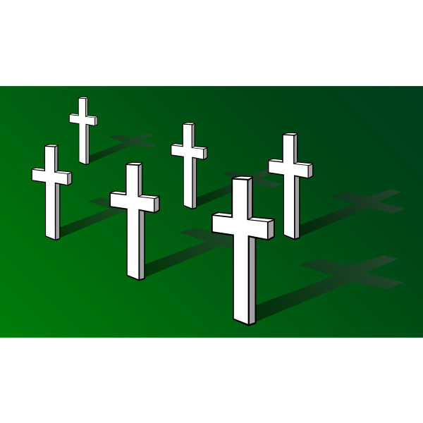 SVG Crosses on field vector image