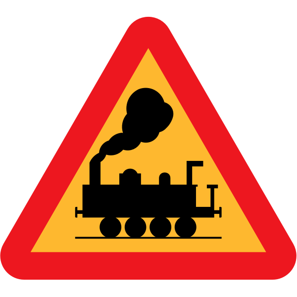 SVG Crossing without barrier vector sign