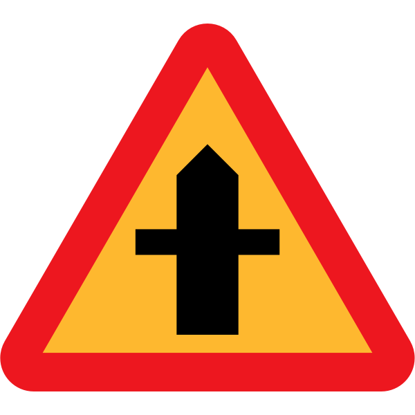 SVG Crossroad traffic sign vector image
