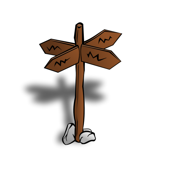 SVG Crossroads sign vector image