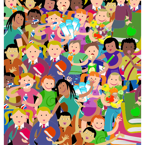 SVG Crowd of kids