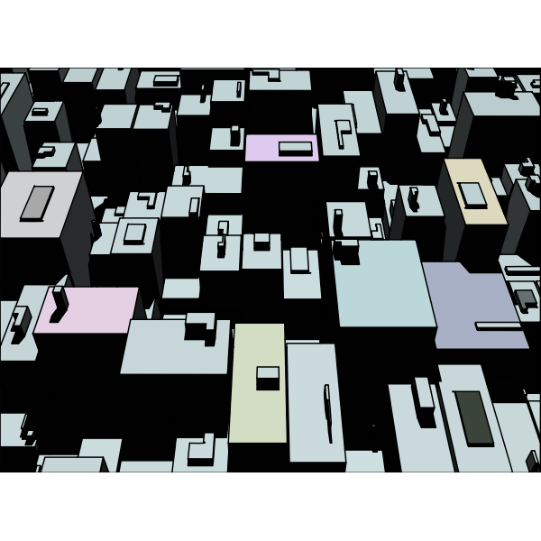 SVG Crowded city