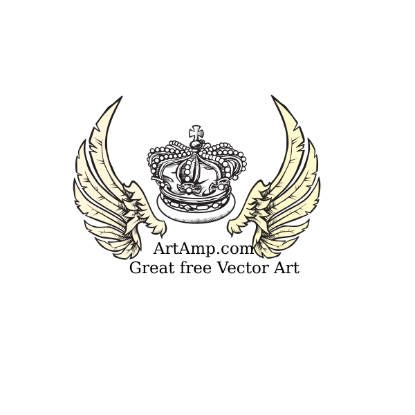 SVG Crown and Wings Herolday Elements
