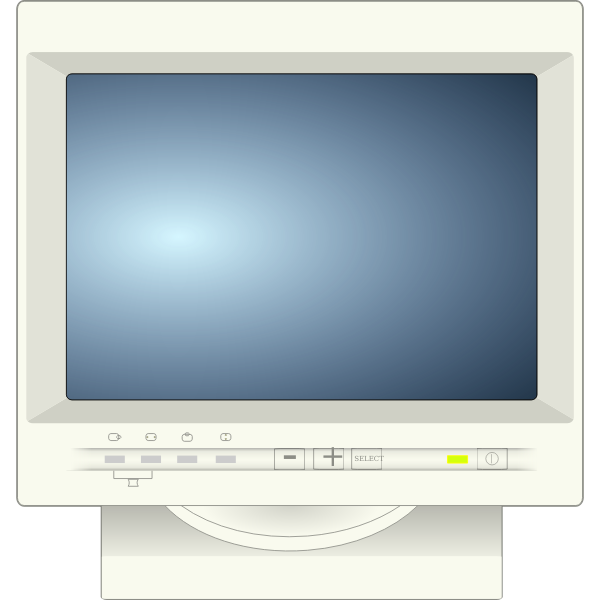 SVG CRT computer monitor vector image
