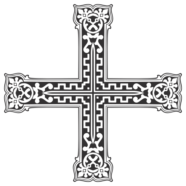 SVG Crucifix with ornaments