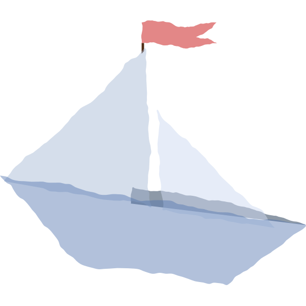 SVG Crumpled paper boat