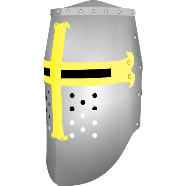 SVG Crusader great helmet vector illustration