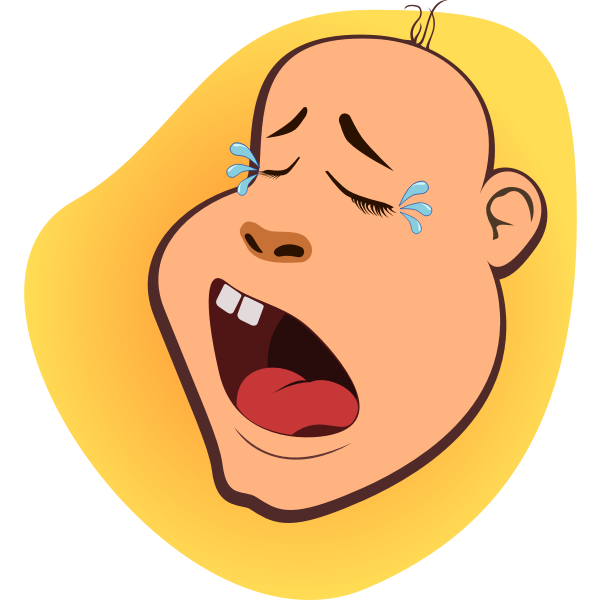 SVG Crying baby vector image