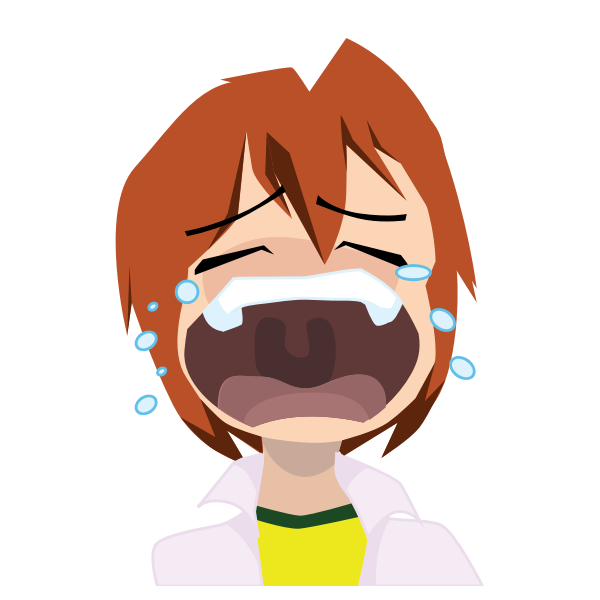 SVG Crying Boy