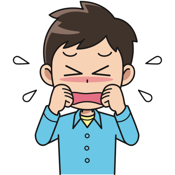 SVG Crying boy vector image