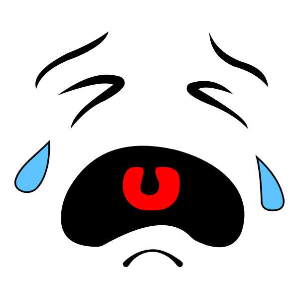 SVG Crying face