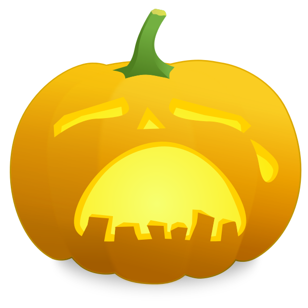 SVG Crying pumpkin vector drawing