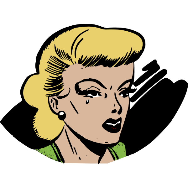 SVG Crying retro woman-1571668368